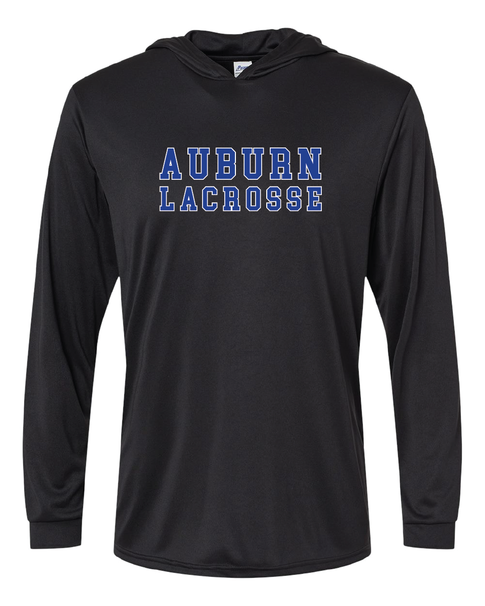 220 - Long Sleeve Hooded Performance T-Shirt - Auburn Lacrosse