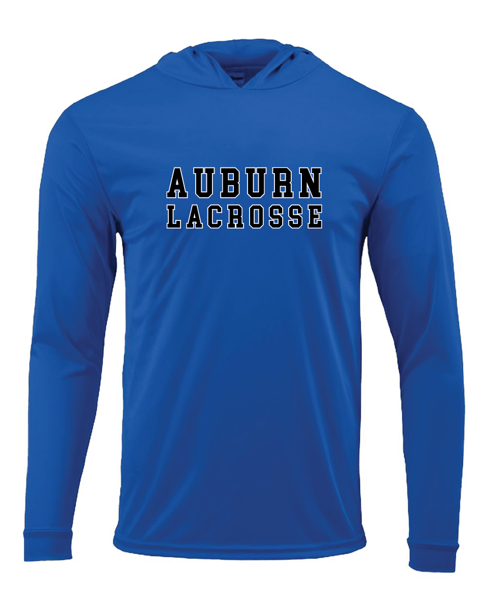 220 - Long Sleeve Hooded Performance T-Shirt - Auburn Lacrosse
