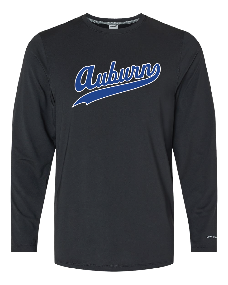 222 - Long Sleeve Performance T-Shirt - Auburn Script