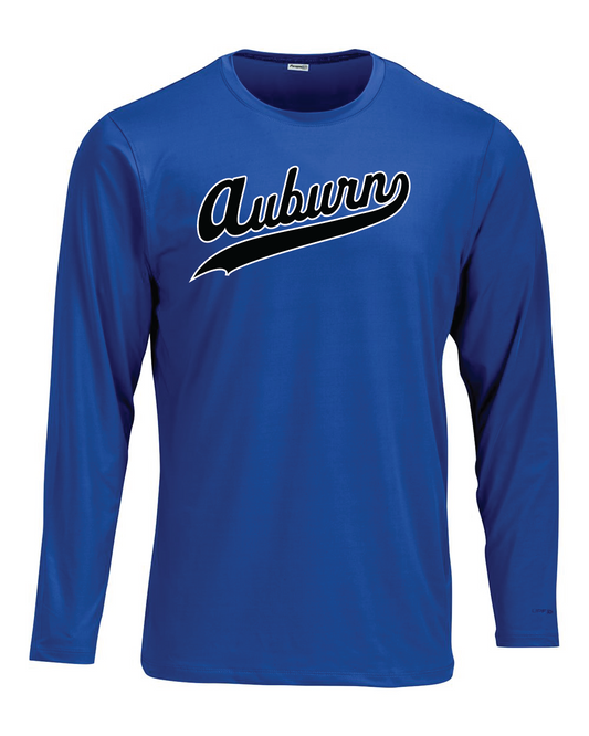 222 - Long Sleeve Performance T-Shirt - Auburn Script