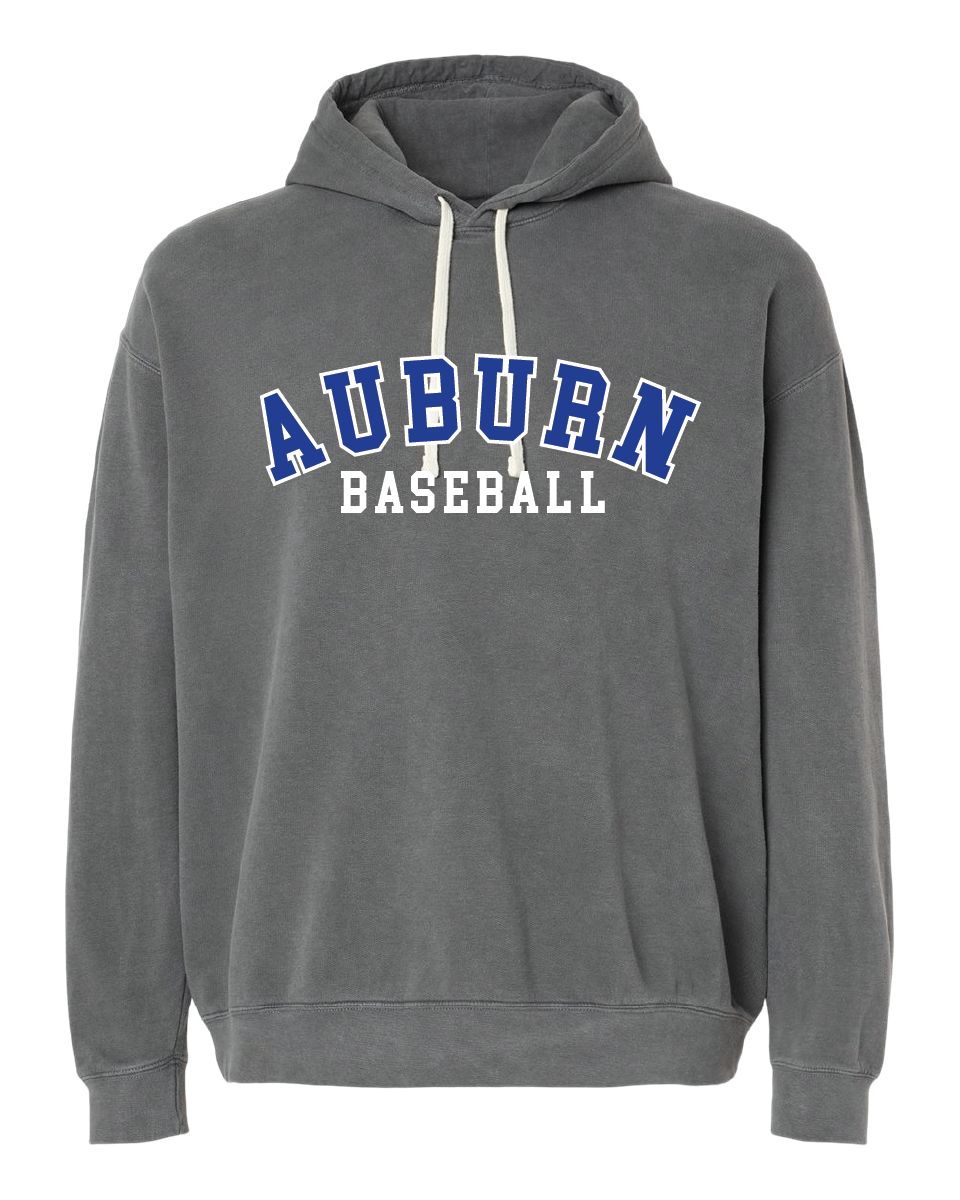 Garment-Dyed Lightweight Fleece Hooded Sweatshirt - Auburn Baseball