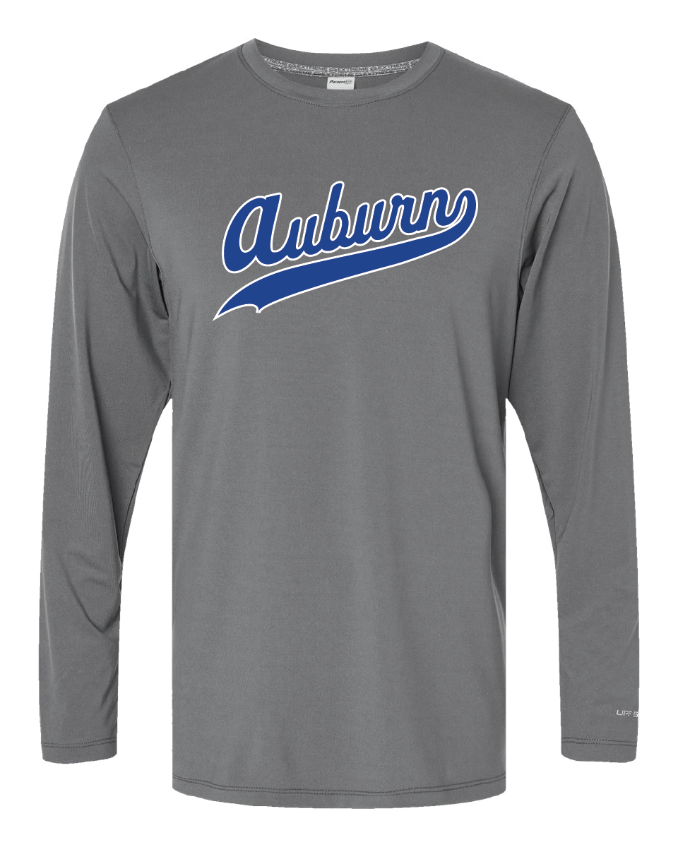 222 - Long Sleeve Performance T-Shirt - Auburn Script